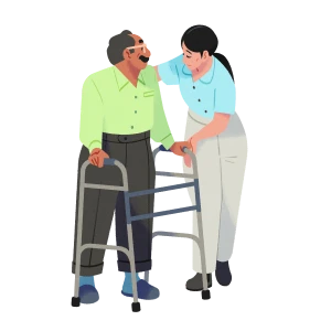 Senior care illustration